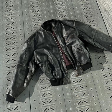 Vintage Bomber Leather Jacket