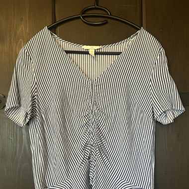 blau weiss gestreifte H&M Bluse Grösse M 