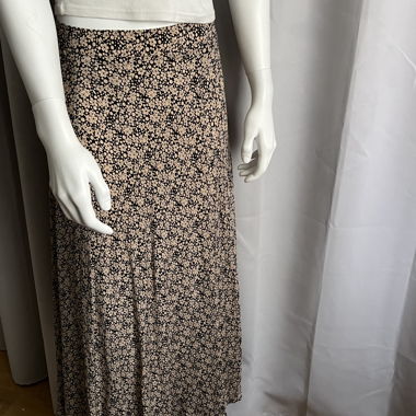 Gonna vintage in seta a fiori