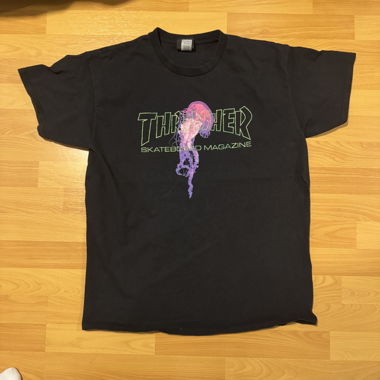 Thrasher Black Logo Tee