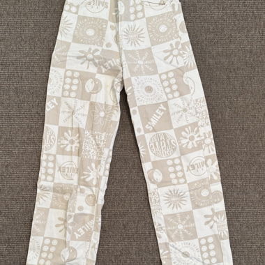 Smiley Print Jeans