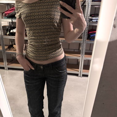 vintage top brown/beige 