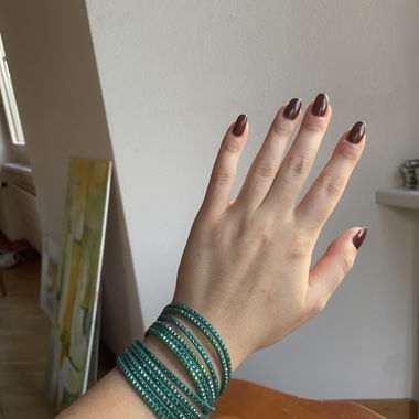 BRACCIALE IN PELLE VERDE AVVOLGENTE