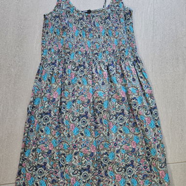 Patterned Spaghetti Strap Dress