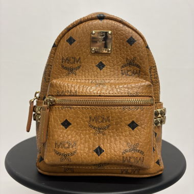 Zaino piccolo MCM Crossbody in pelle cognac