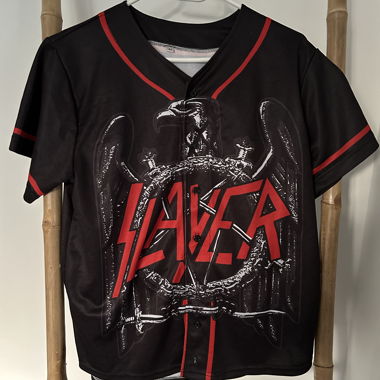 Slayer Black Baseball Jersey M