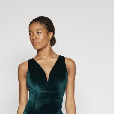 WalG Samtkleid grün