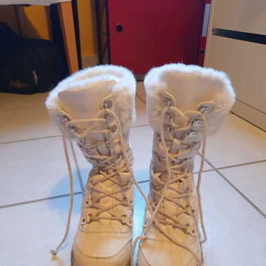 Warm fluffy winter shoes