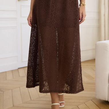 Gonna lunga MOTUS in pizzo marrone