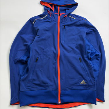 Giacca Adidas blu con cappuccio