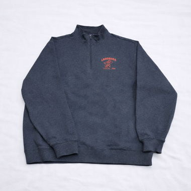 Vintage Demi-Zip Oversize Workwear Sweatshirt -2XL
