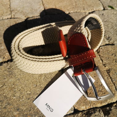 Beige Woven Belt