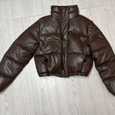 Doudoune courte marron