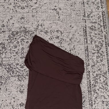 Brown off shoulder top