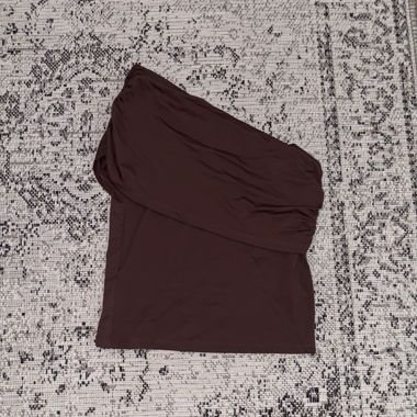 Brown off shoulder top