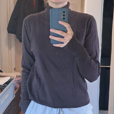 Pull col roulé anthracite L