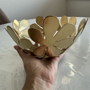 Golden Decorative Flower Basket