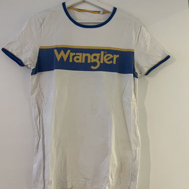 T-shirt Wrangler blanc/bleu M