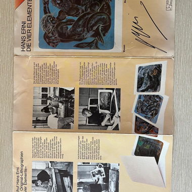 Hans Erni Original Graphics, 4 Framed Prints