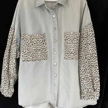 Veste/chemise en denim Leo oversize