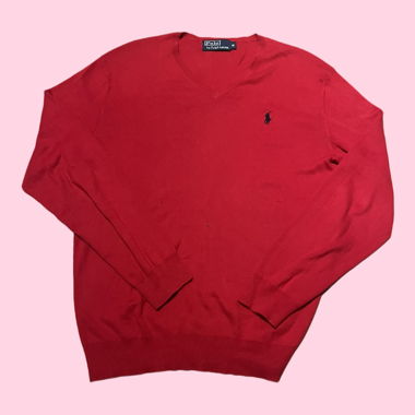 Polo Pullover Rot