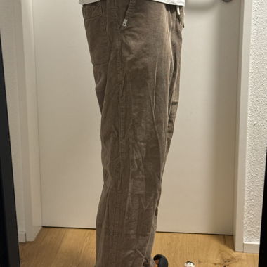 Quiksilver - Pantaloni jogger in velluto a coste marroni - L