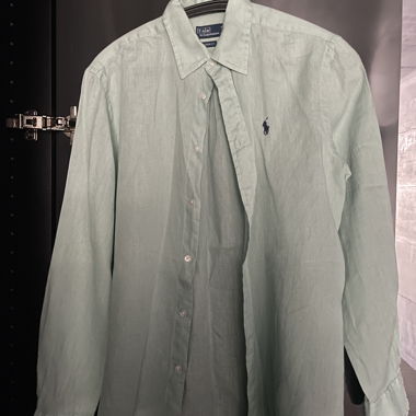 Polo Ralph Lauren shirt linen Classic Fit mint XS