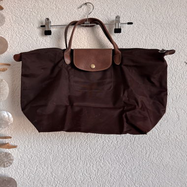 Sac Longchamp pliable marron, taille M