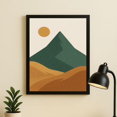 Cadre photo vintage montagne A4