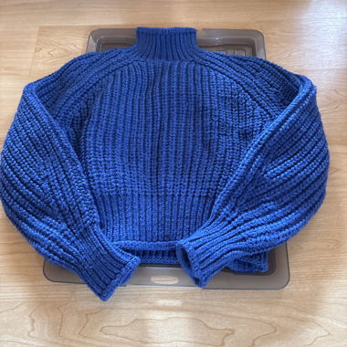 Blue knit sweater
