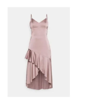 Dusty-Rose asymmetrisches Kleid