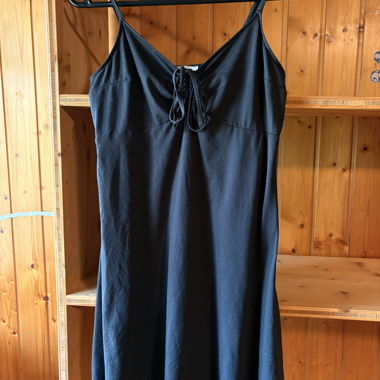 Black Slip Dress with Spaghetti Straps