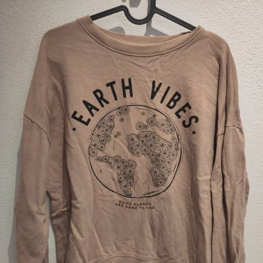 Herbstlicher Pulli "Earth Vibes" Gr. M
