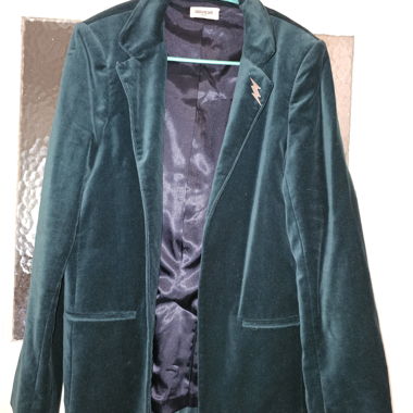 Giacca in velluto Zadig & Voltaire, verde, M