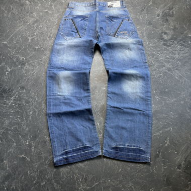 Jeans Vintage Armani Straight Baggy Stampati (M)