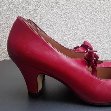 NEUE Burgunde Farbe Leder Schuhe 