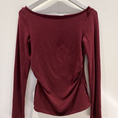 Top manica lunga bordeaux