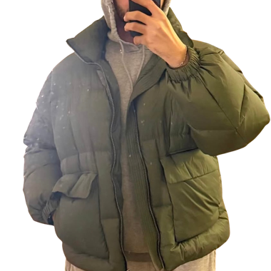 Grüne COS-Steppjacke