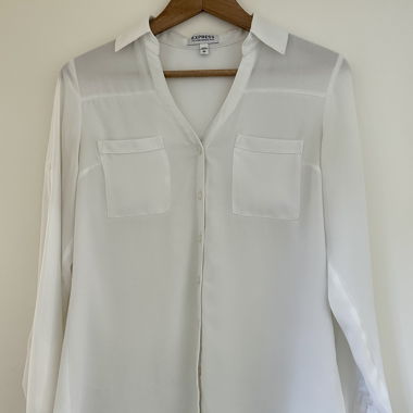 Weisse Bluse Express Grösse XS 