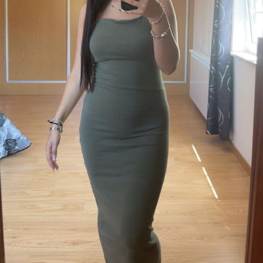 Robe moulante verte