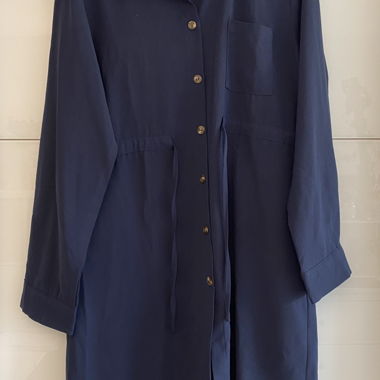 Abito camicia blu scuro
