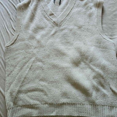 Weiss Gilet / Crèmeweisses Gilet Unisex L