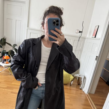 Vintage vegan leather coat