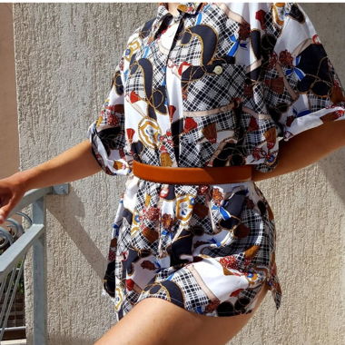 Blusa oversize vintage barocca