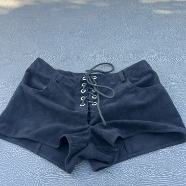 Black Lace-Up Shorts Gothic  Hotpants