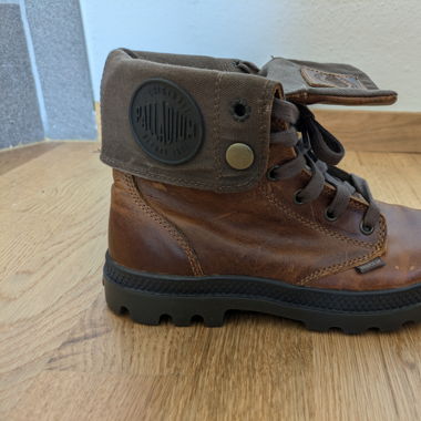 Palladium Baggy Schnürstiefelette Leder Braun