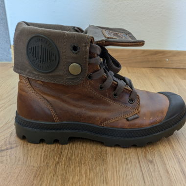 Palladium Baggy Schnürstiefelette Leder Braun