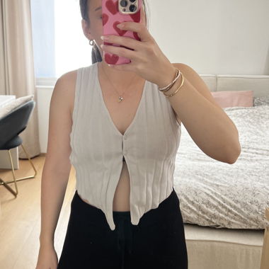 Gerippte Bershka Strickweste