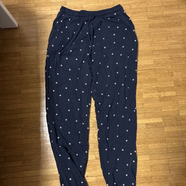 Pantaloni casual a fantasia blu navy