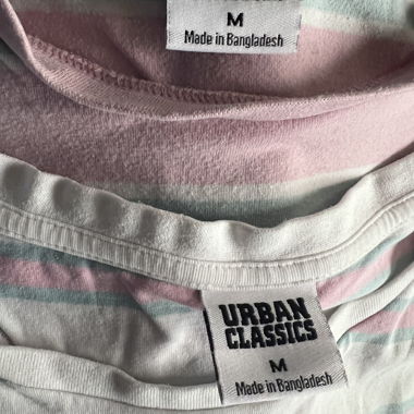 Urban Classics striped crop T-shirts M (2-piece set)
